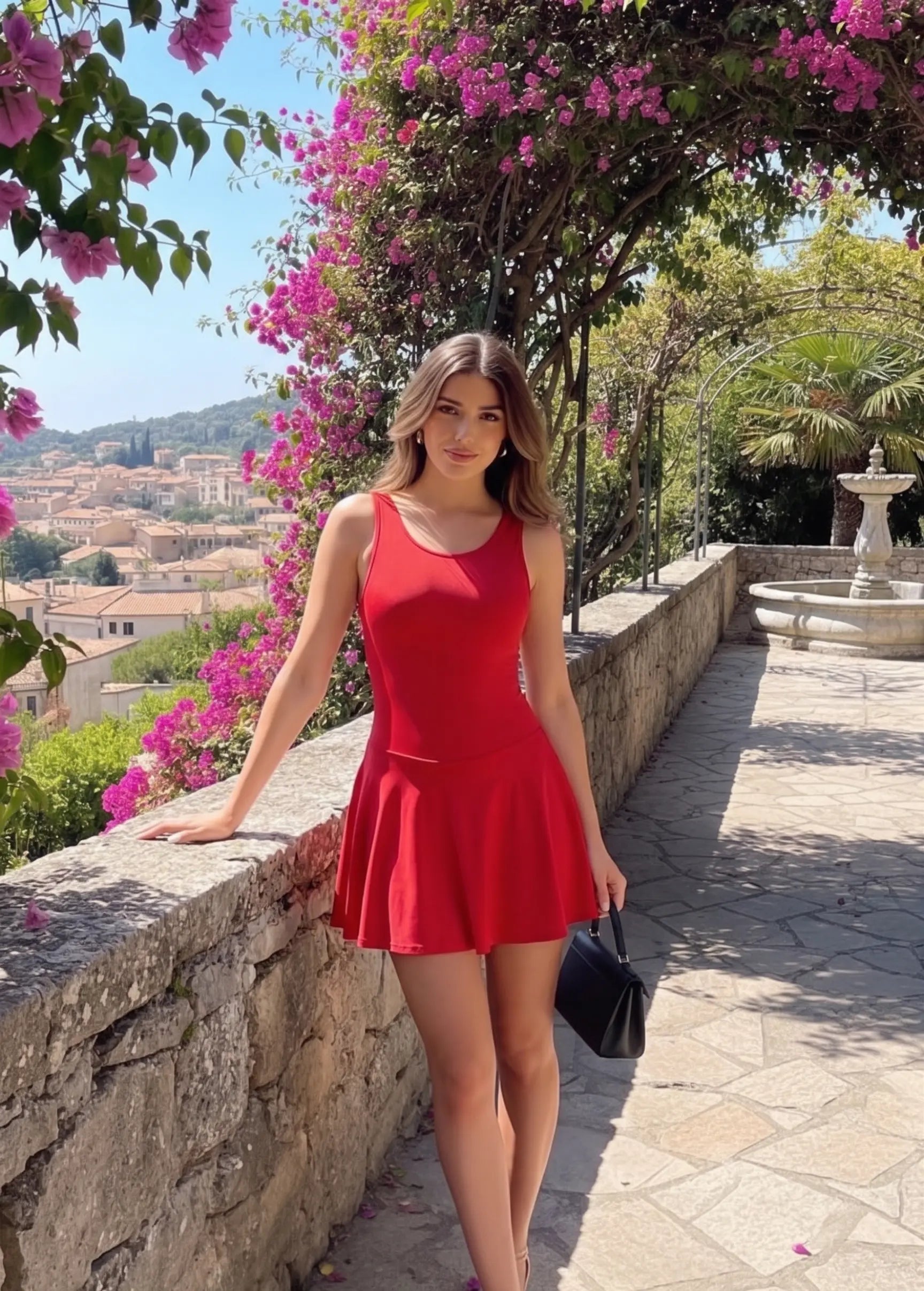 Thong Sleeveless Leotard with Skirt