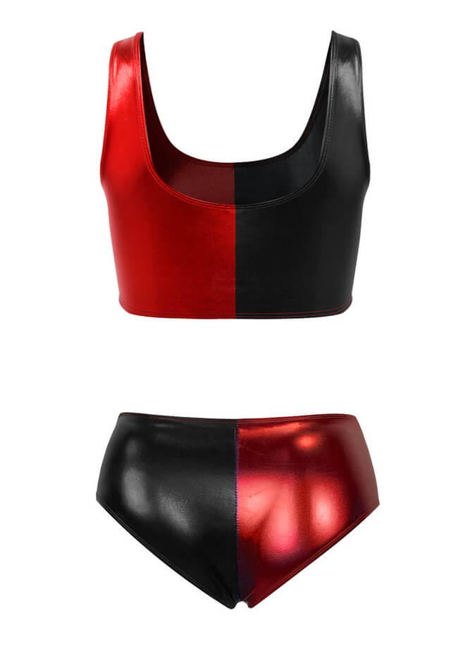 Harley Quinn Costume w/ Crop Top and Bottoms