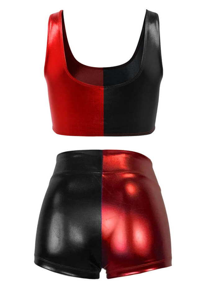 Harley Quinn Costume w/ Crop Top and Bottoms
