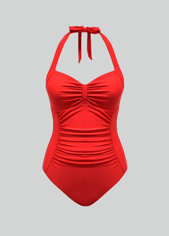 Adult Scarlet Witch Halloween Costume Red One-Piece