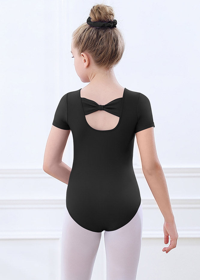 Speerise Bow Back Cap Sleeve Leotard
