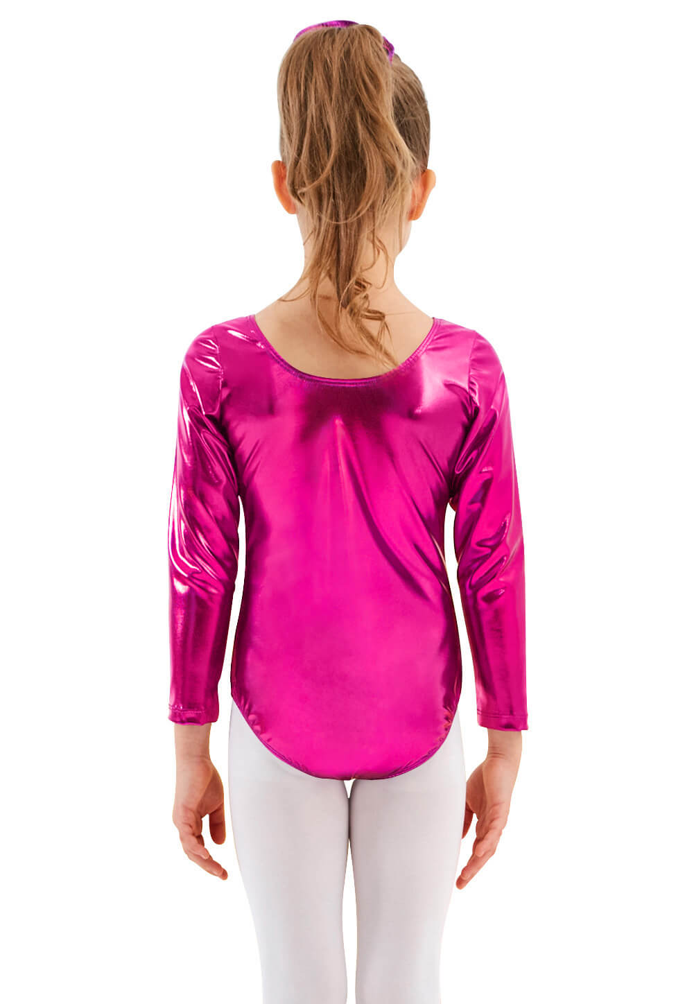 Speerise Girls Shiny Metallic Long Sleeve Leotard