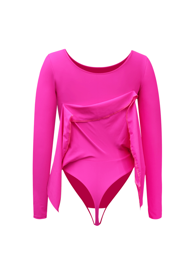 Thong Long Sleeve Leotard with Skirt