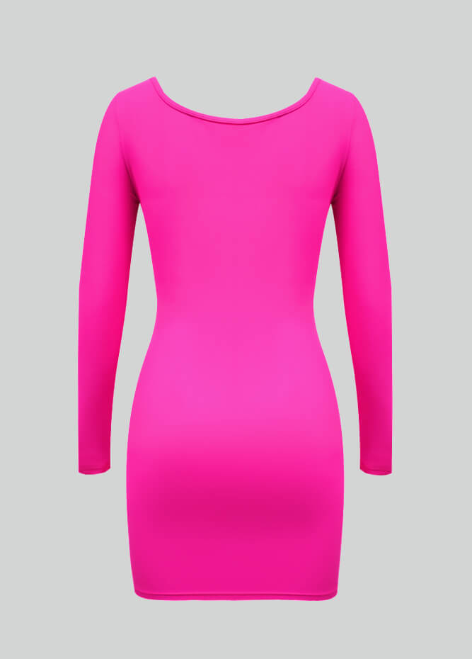 Long Sleeve Spandex Bodycon Mini Dresses