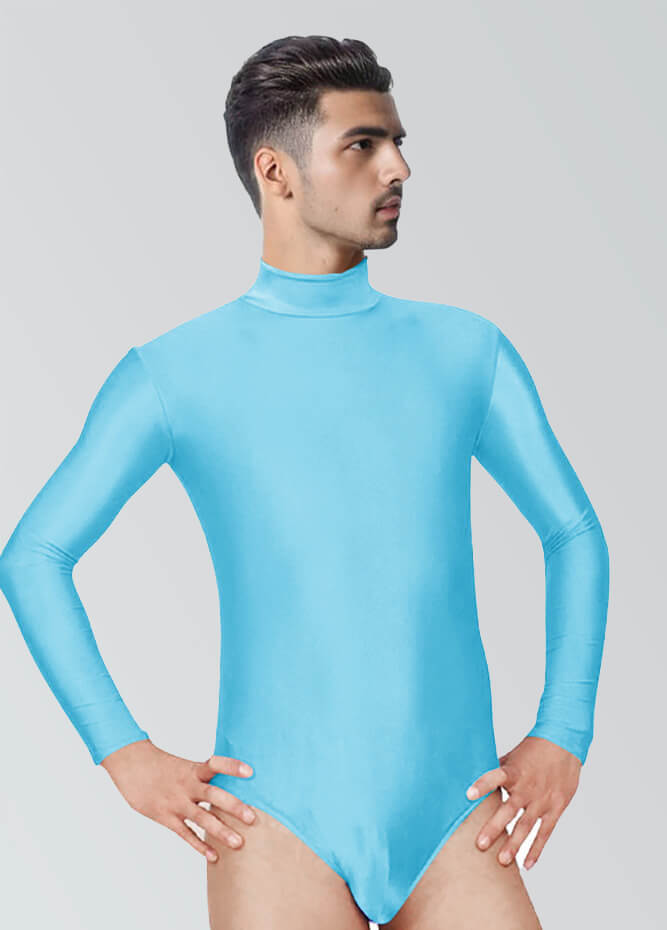 Long Sleeve Turtleneck Leotard for Men