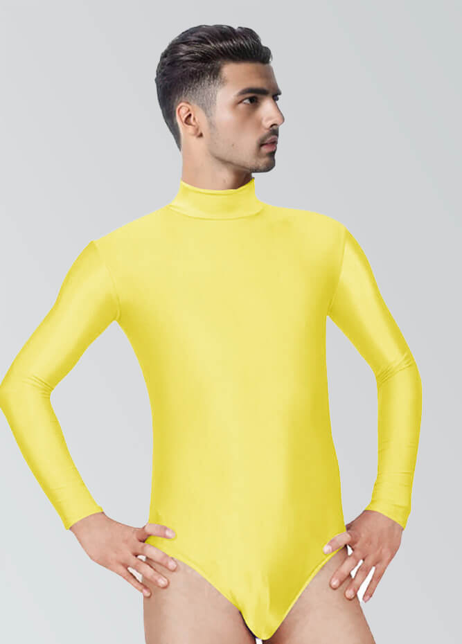 Long Sleeve Turtleneck Leotard for Men