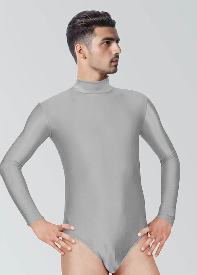 Long Sleeve Turtleneck Leotard for Men