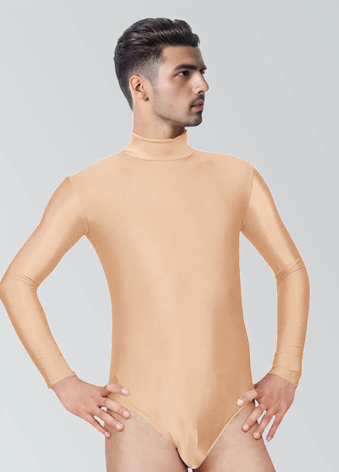 Long Sleeve Turtleneck Leotard for Men