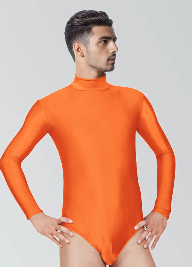 Long Sleeve Turtleneck Leotard for Men