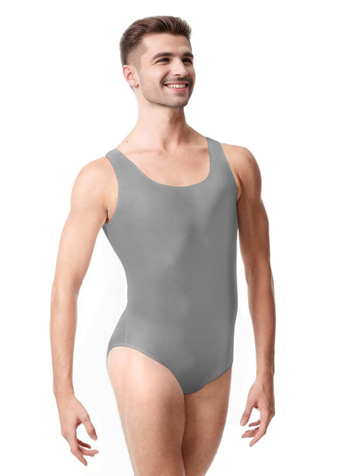 Mens Ballet Leotard Tank Scoop Neck