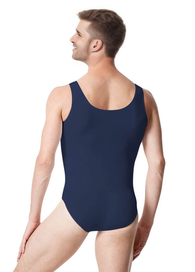 Mens Ballet Leotard Tank Scoop Neck