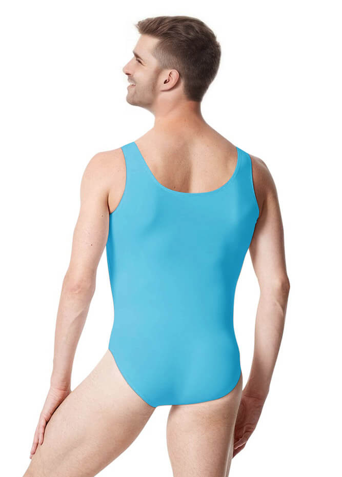 Mens Ballet Leotard Tank Scoop Neck