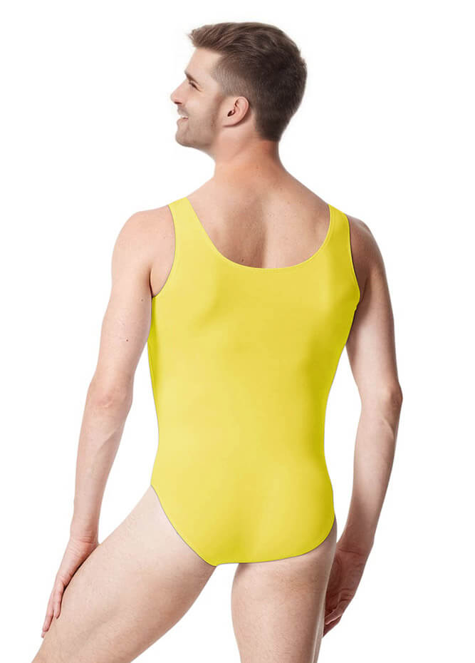 Mens Ballet Leotard Tank Scoop Neck