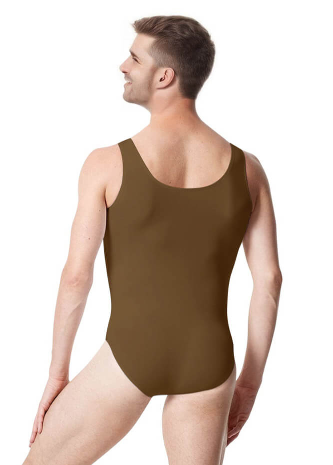 Mens Ballet Leotard Tank Scoop Neck