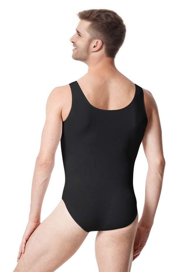 Mens Ballet Leotard Tank Scoop Neck