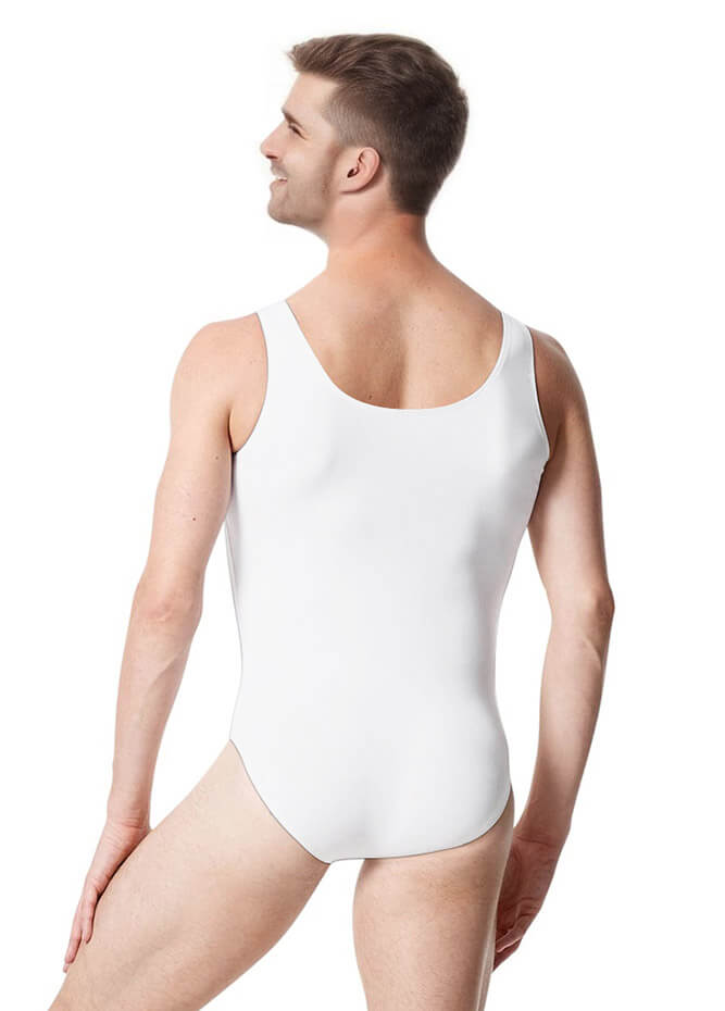 Mens Ballet Leotard Tank Scoop Neck