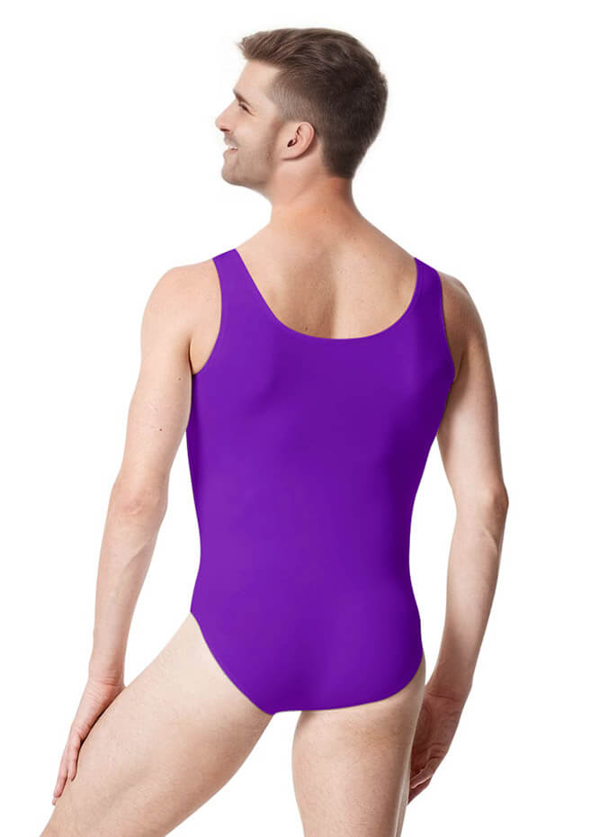Mens Ballet Leotard Tank Scoop Neck