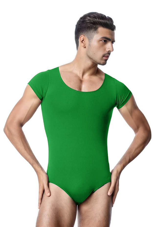 Mens Cap Sleeve Gymnastics Leotard