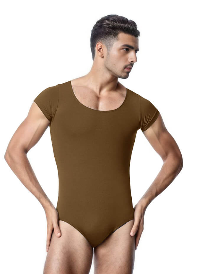 Mens Cap Sleeve Gymnastics Leotard