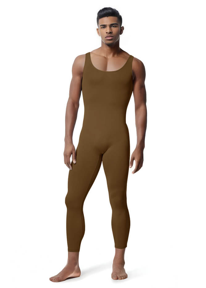 Mens Tank Top Scoop Neck Sleeveless Unitards