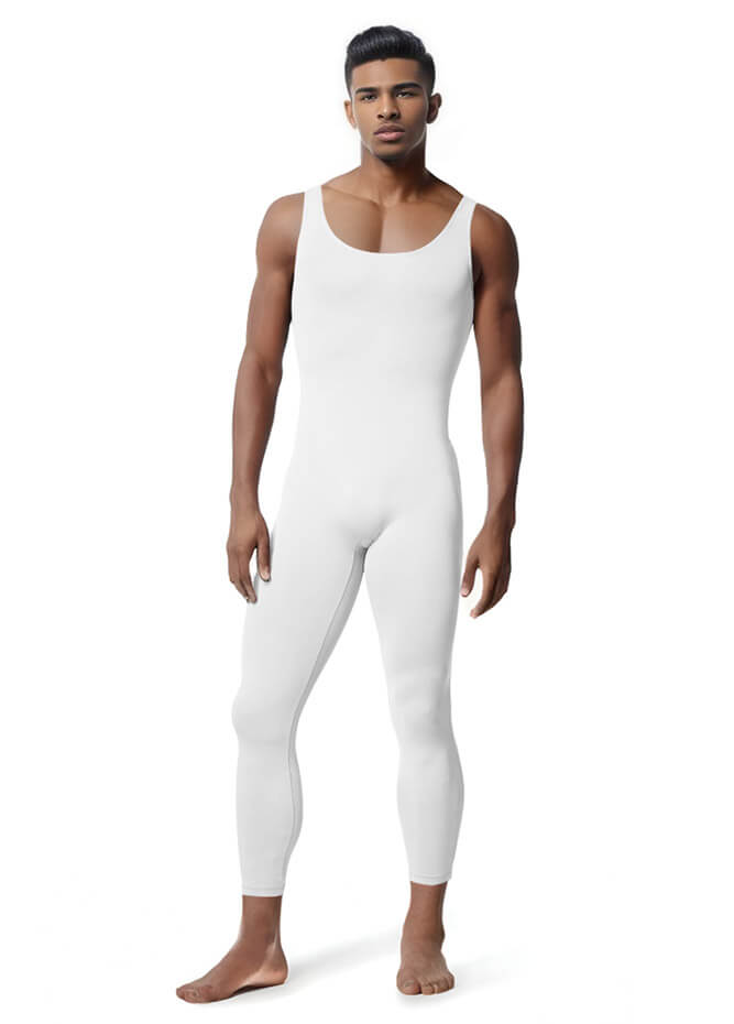 Mens Tank Top Scoop Neck Sleeveless Unitards