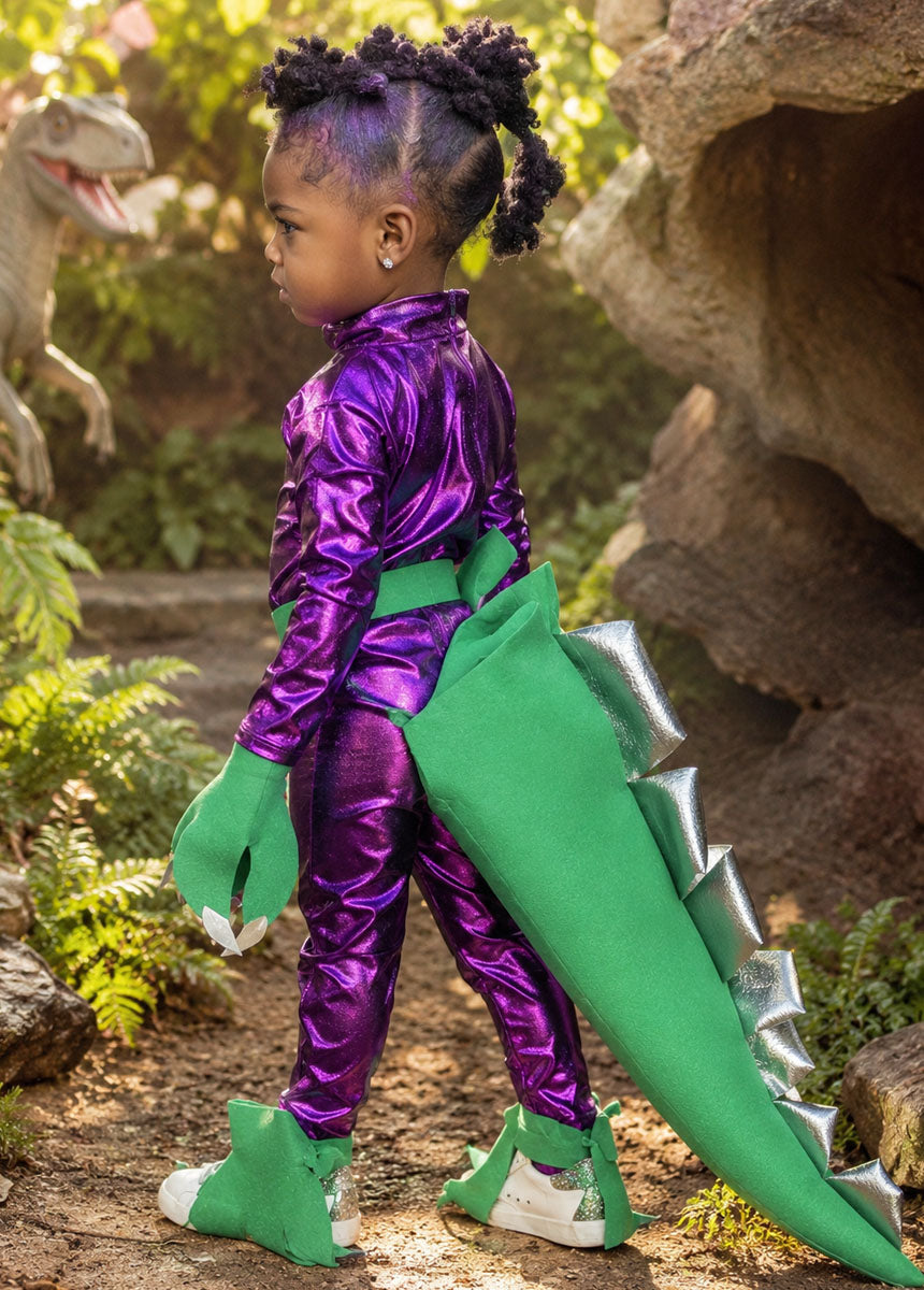 Speerise Girls Shiny Metallic Long Sleeve Unitard