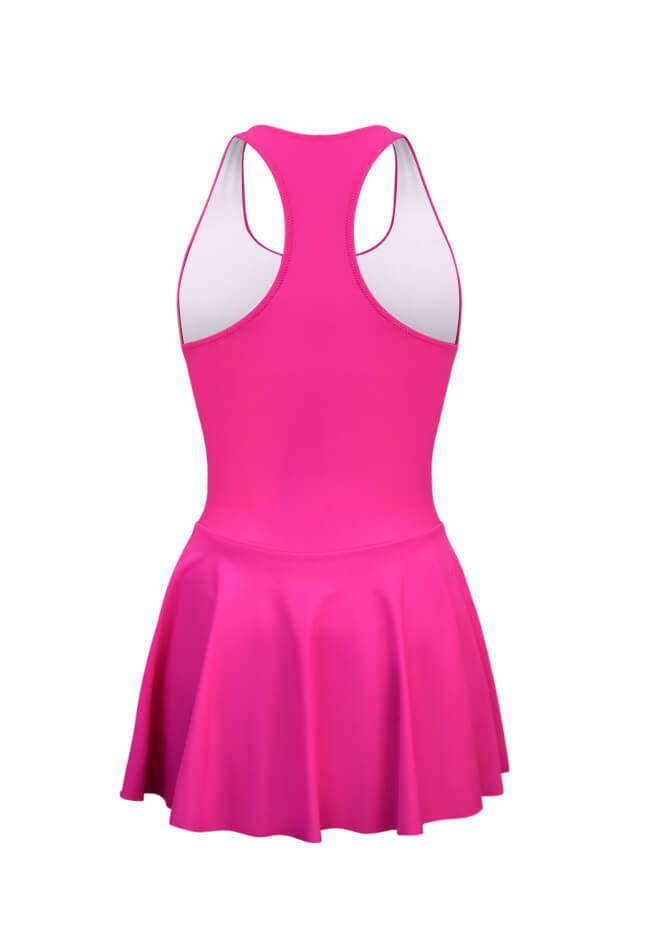 Thong Sleeveless Fitness Skirted Leotard