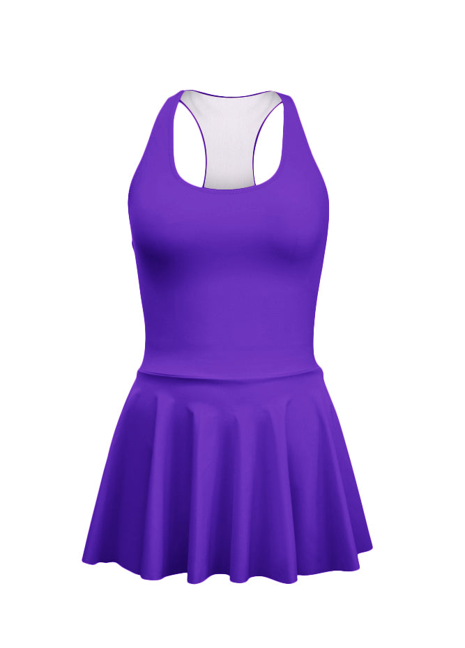 Thong Sleeveless Fitness Skirted Leotard
