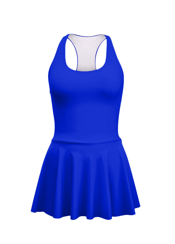 Thong Sleeveless Fitness Skirted Leotard