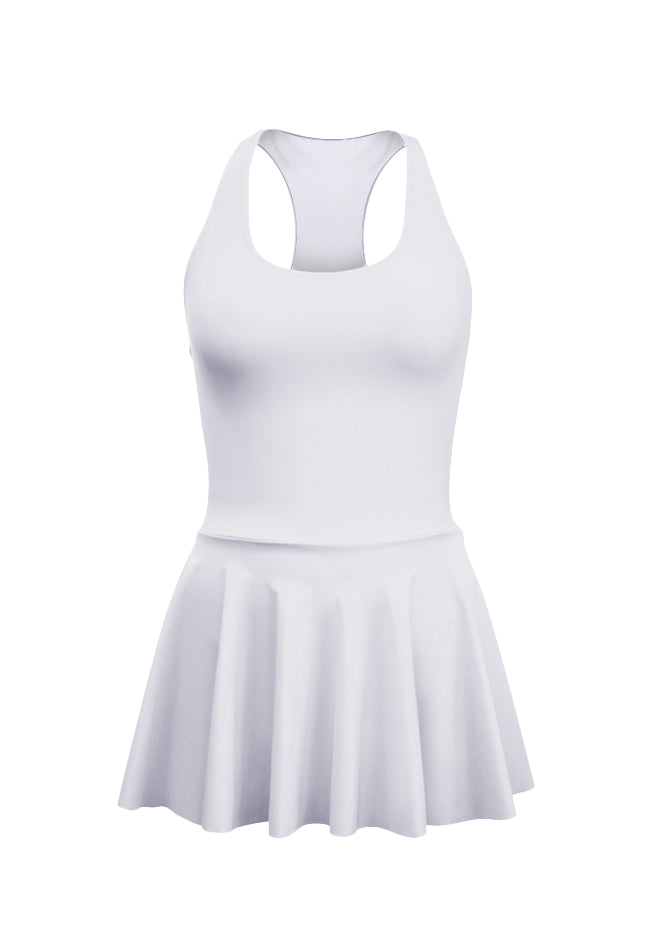 Thong Sleeveless Fitness Skirted Leotard