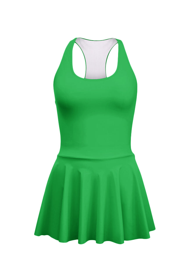 Thong Sleeveless Fitness Skirted Leotard
