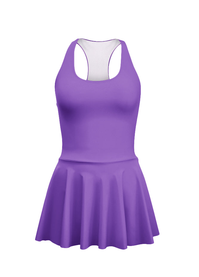 Thong Sleeveless Fitness Skirted Leotard