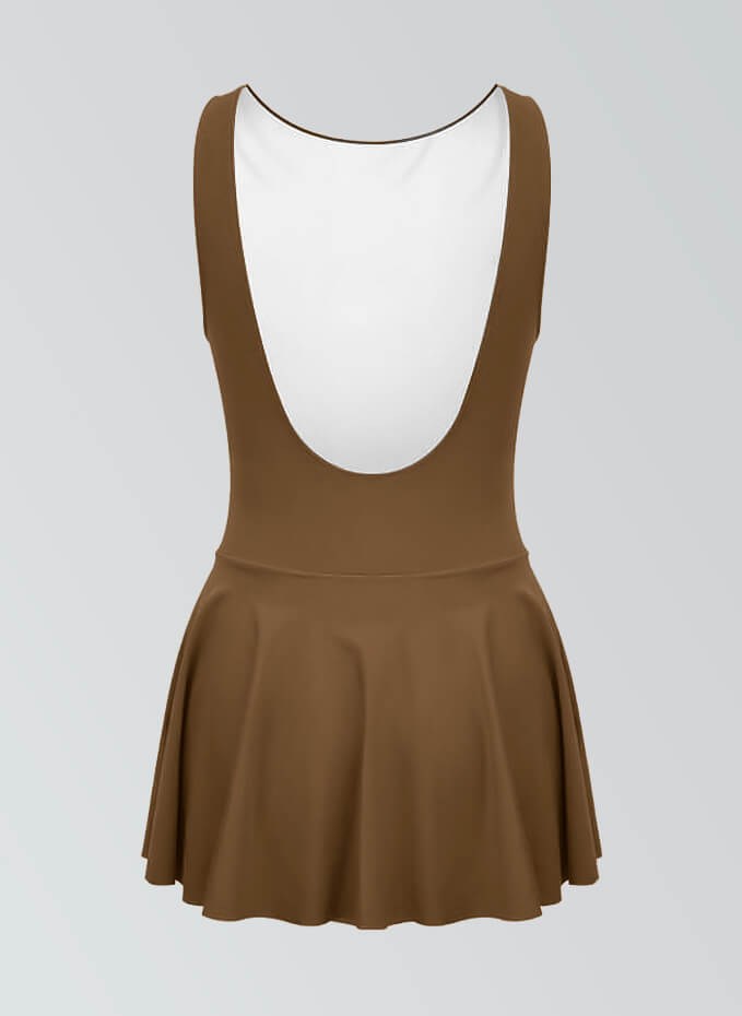 Thong Backless Tank Skirted Leotard