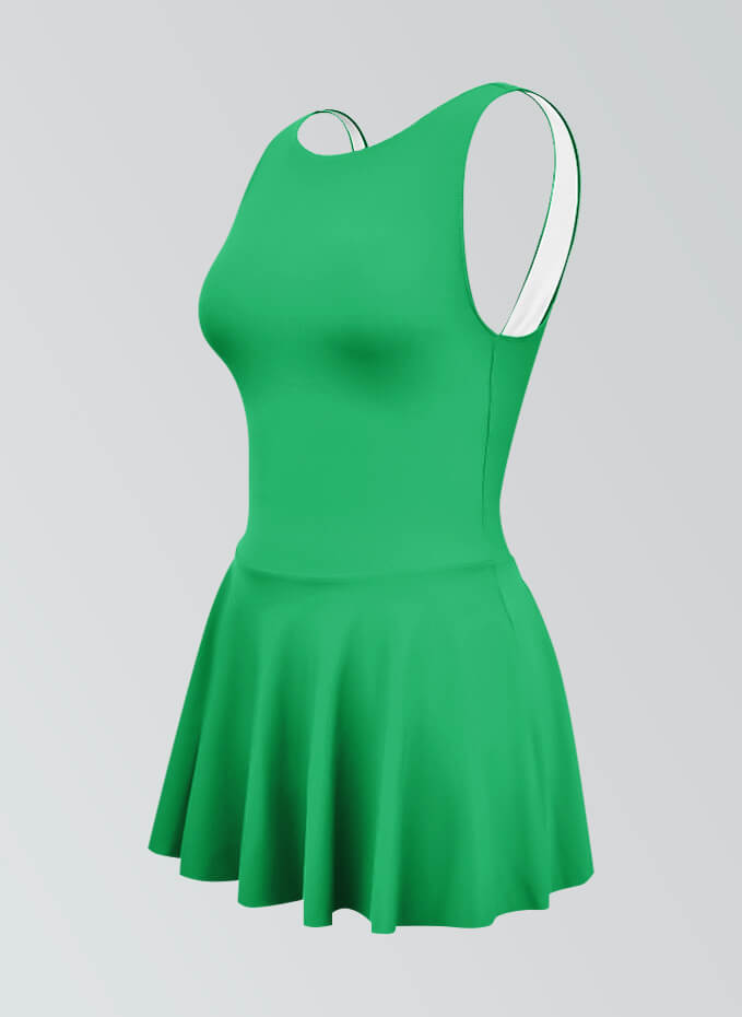 Thong Backless Tank Skirted Leotard