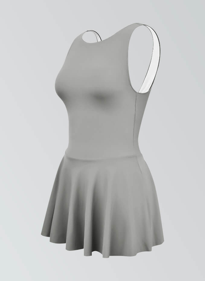 Thong Backless Tank Skirted Leotard