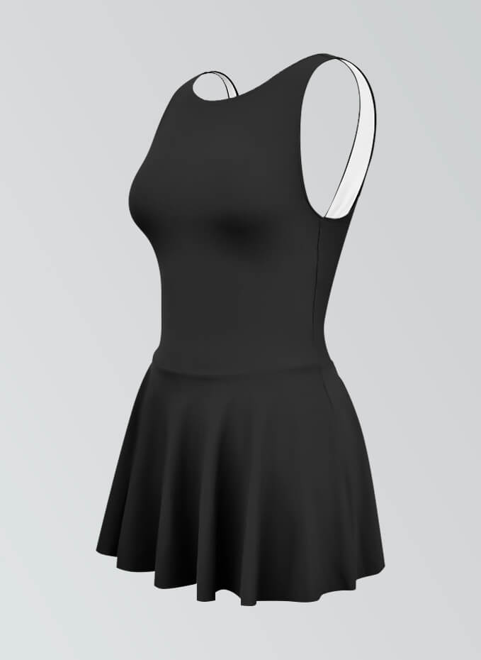 Thong Backless Tank Skirted Leotard