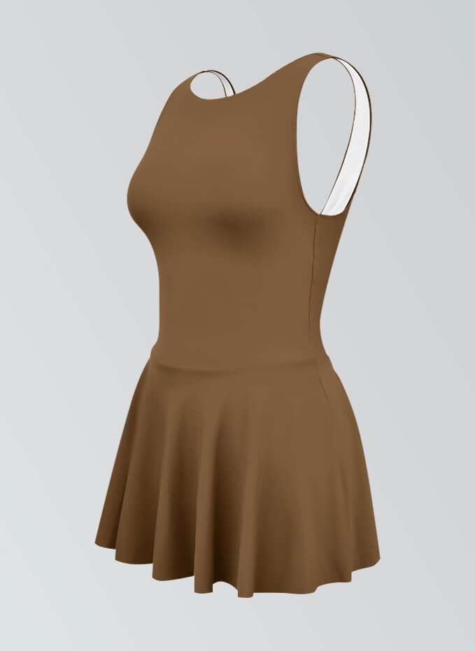 Thong Backless Tank Skirted Leotard