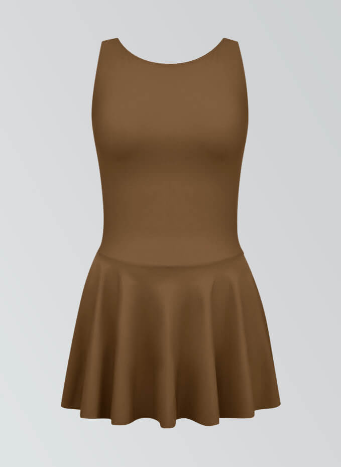 Thong Backless Tank Skirted Leotard