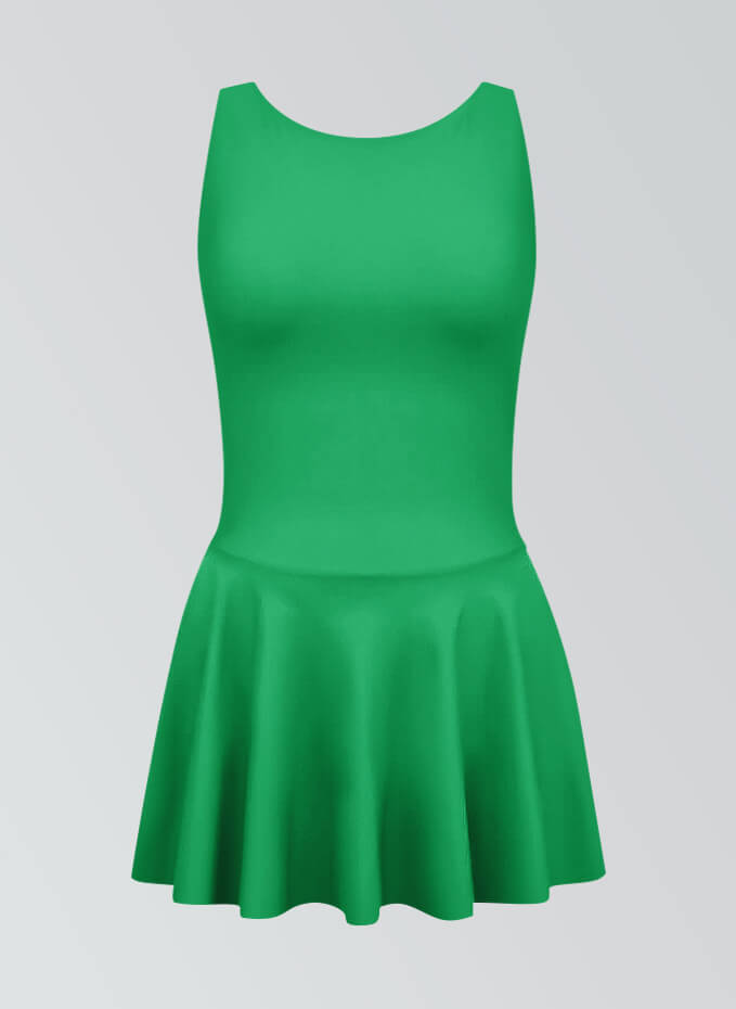 Thong Backless Tank Skirted Leotard