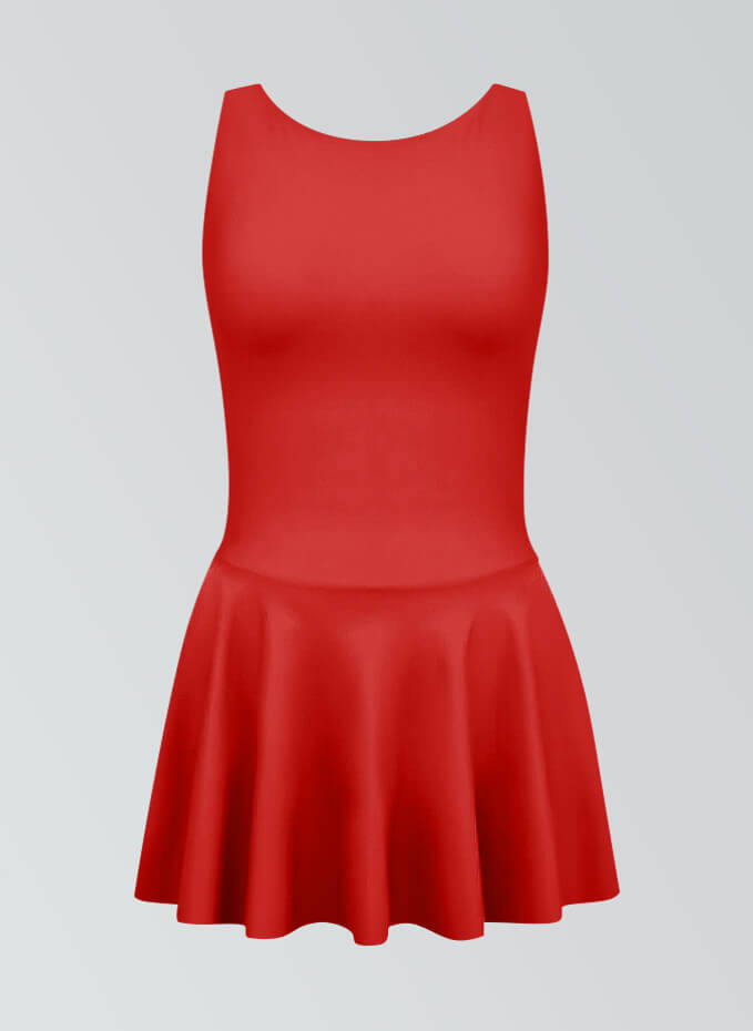 Thong Backless Tank Skirted Leotard