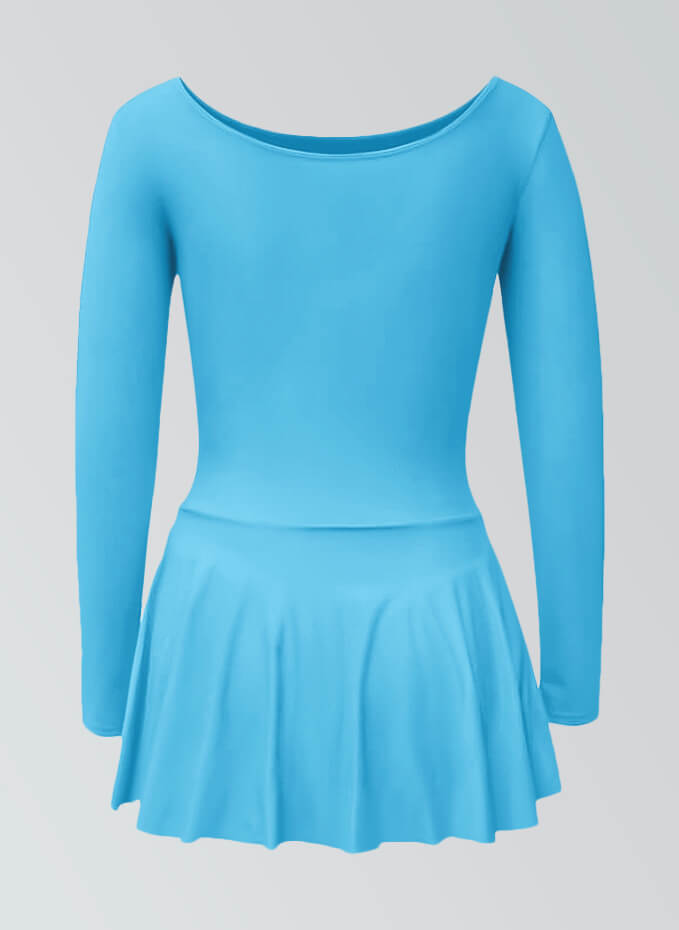 Thong Long Sleeve Leotard with Skirt