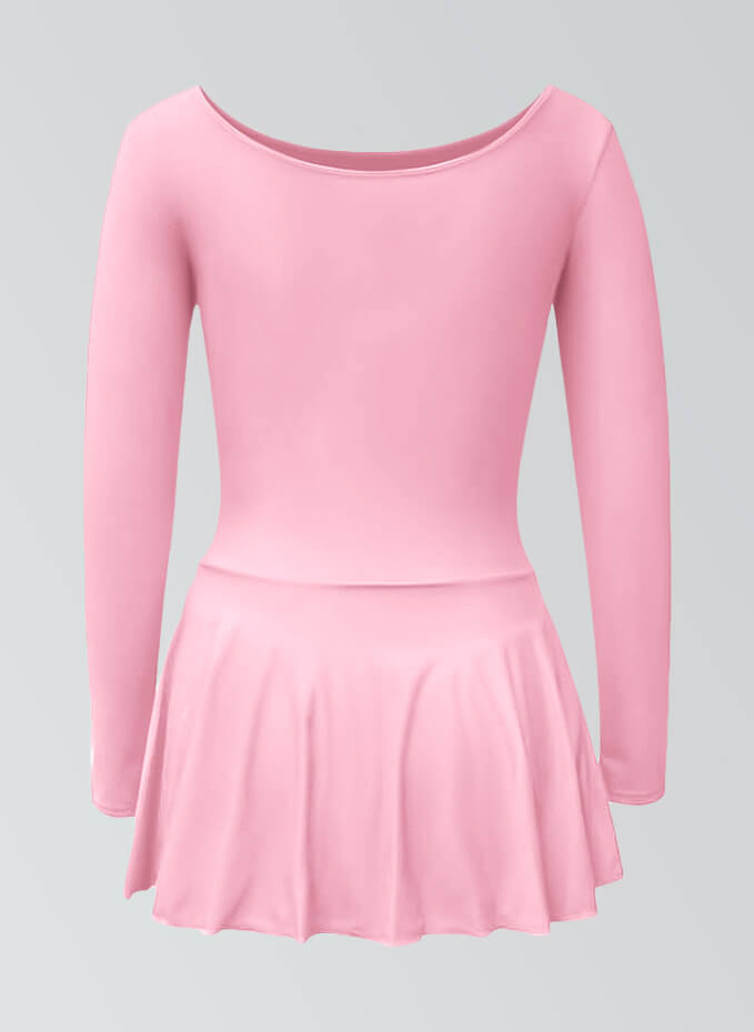 Thong Long Sleeve Leotard with Skirt