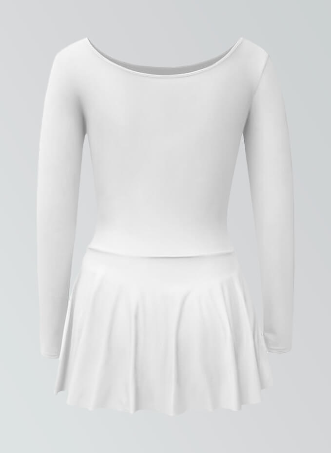 Thong Long Sleeve Leotard with Skirt