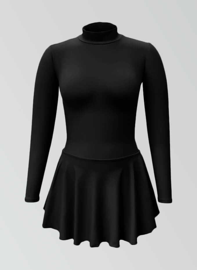 Thong Long Sleeve Skirted Leotard