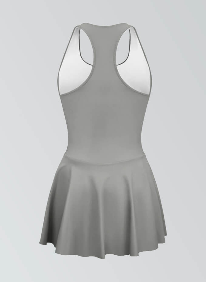 Thong Sleeveless Fitness Skirted Leotard