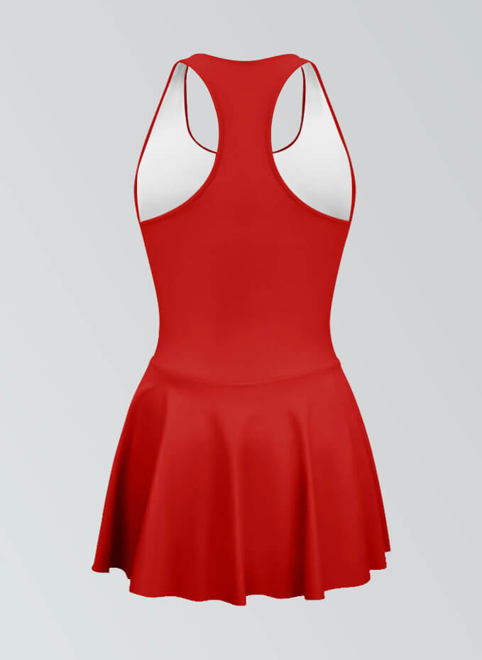 Thong Sleeveless Fitness Skirted Leotard