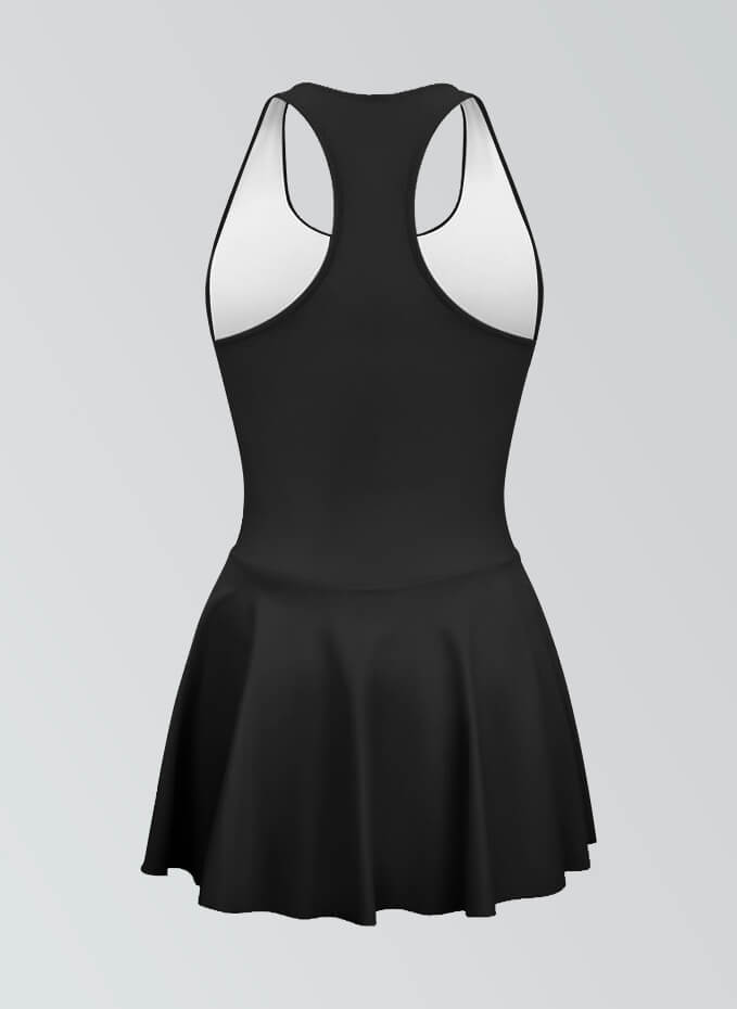 Thong Sleeveless Fitness Skirted Leotard