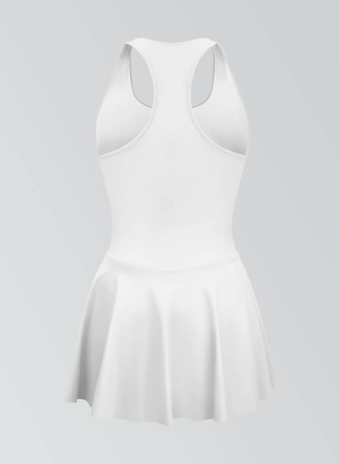 Thong Sleeveless Fitness Skirted Leotard