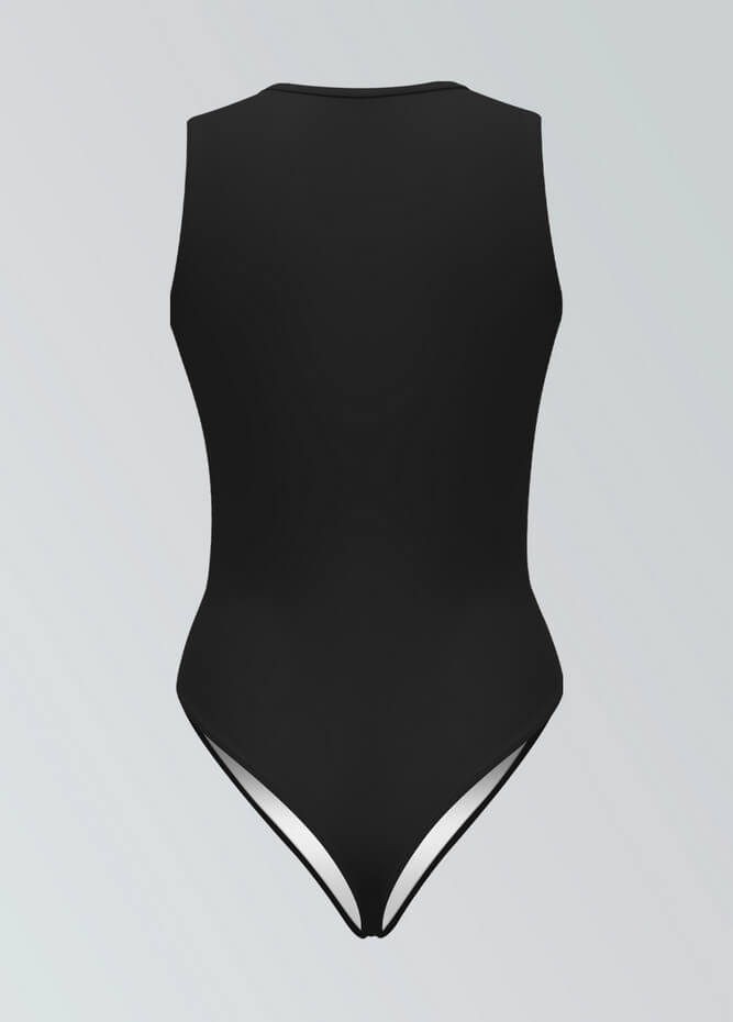 Womens Sleeveless Zip Front Spandex Leotard
