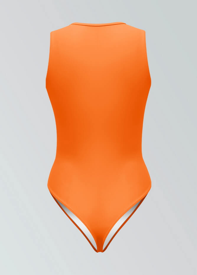 Womens Sleeveless Zip Front Spandex Leotard